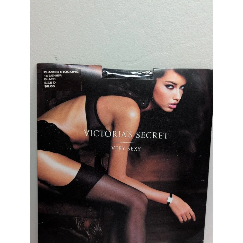 Victoria's Secret Very Sexy Regular Sheer Stockings 15 Denier Black Size D